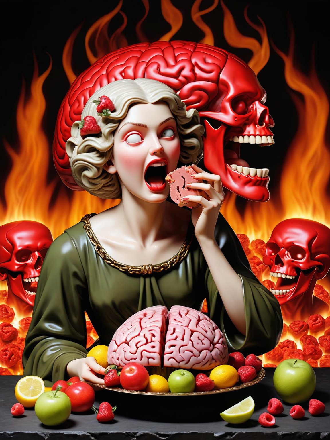 persephone eating brain in hell,