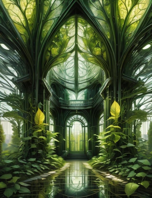 ((best quality)), ((masterpiece)), ((realistic,digital art)), (hyper detailed),DonML34f, Courthouses, Steel, Twilight, Uplighting, nature, organic, beautiful,tree,leaf  <lora:DonML34f_v2:1>