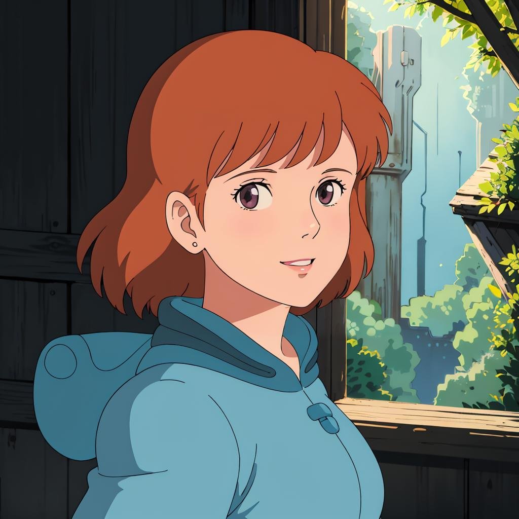 <lora:Nausicaa001:0.7>,Nausicaa,1girl,looking at viewer,smile,parted lips,blue jacket,nature,natural light,