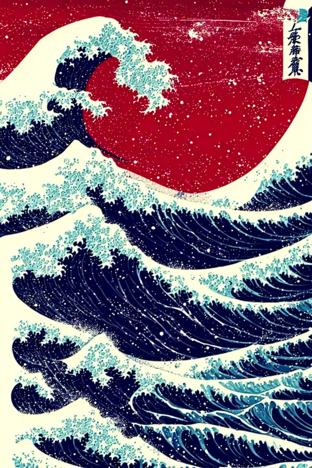 masterpiece,best quality,1DG,8K,<lora:fushihui-000012:0.8>,fushfushihui, waves, no humans, splashing, water, fine art parody, white background, japanese flag, rising sun flag, ocean, Ukiyoe