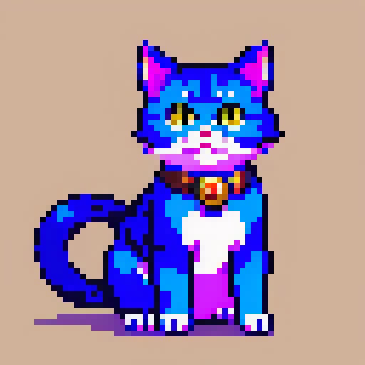 A super cat hero,, pixel art, PixArFK,<lora:PixArFK6415PasWithoutTE:1>