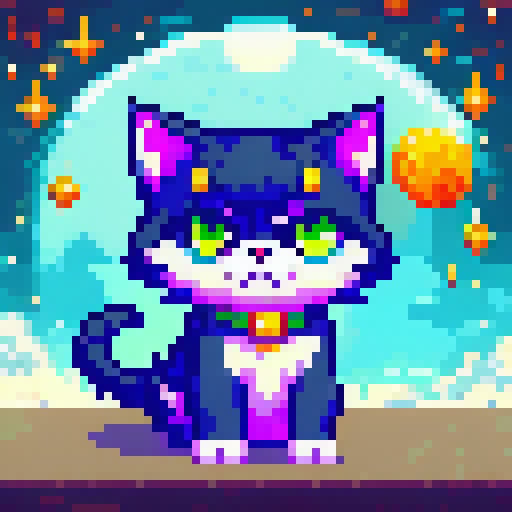 A super cat hero,, pixel art, PixArFK,<lora:PixArFK6415PasWithoutTE:1>