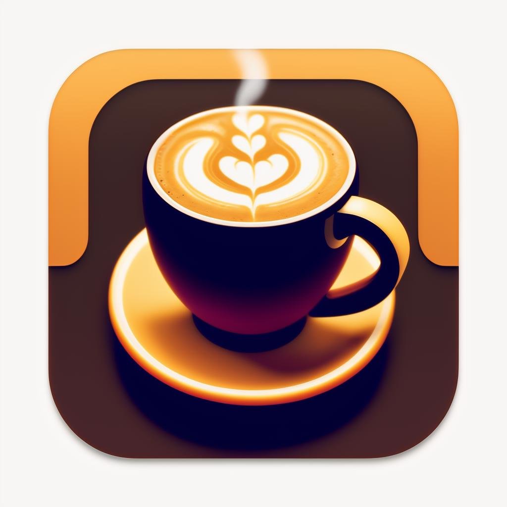 A delicious and tasty coffee, coffee shop , icons, ios icon app, icons app,<lora:icons15Config4WithoutTE:1>