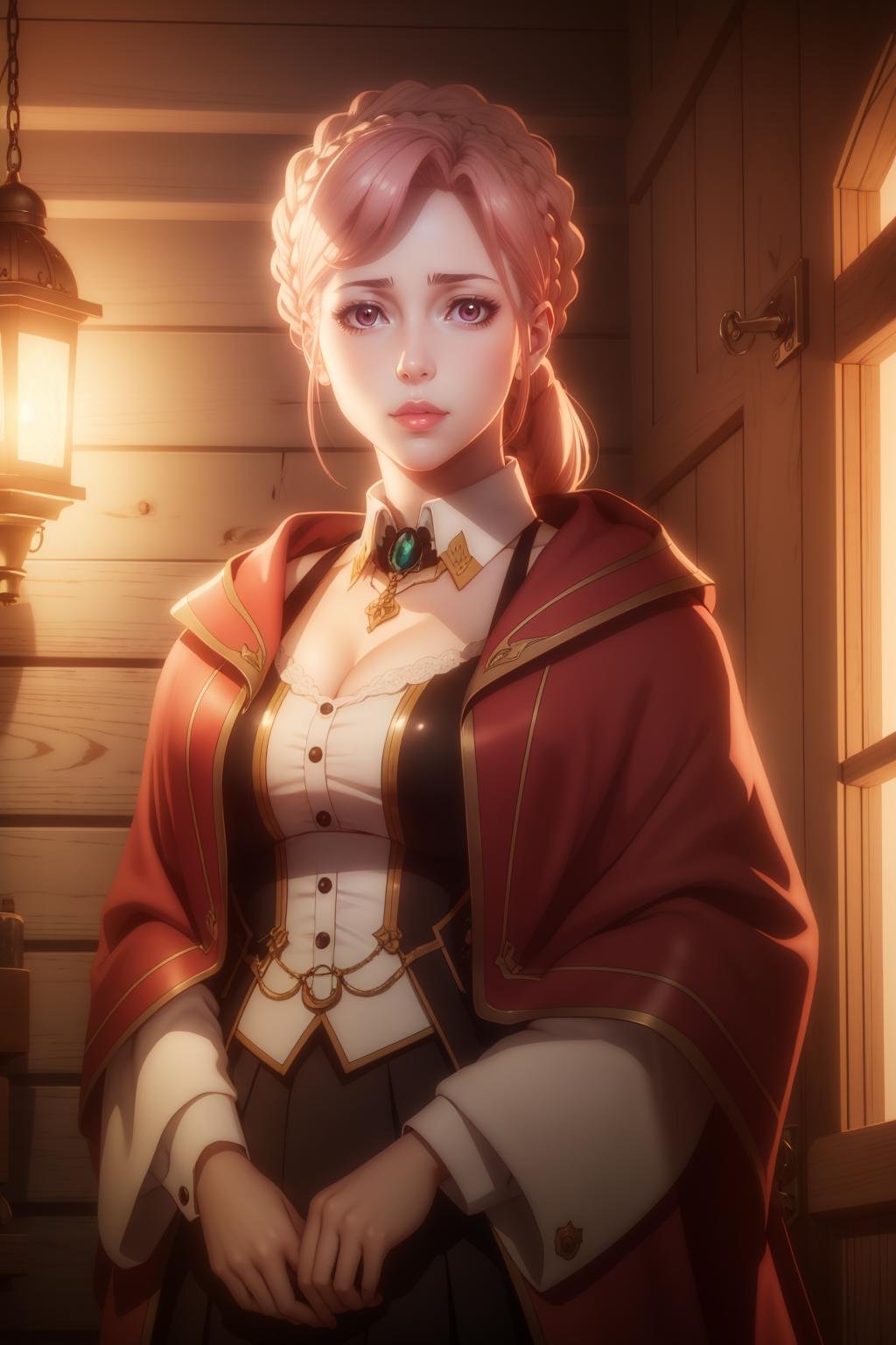 <lora:ANIME_ShingekiNoBahamut_Amira_v03_64dim:0.7>amira \(shingeki no bahamut\), 1girl, braid, Cabin, 64K, f1.2, 800mm, UHD, dynamic lighting