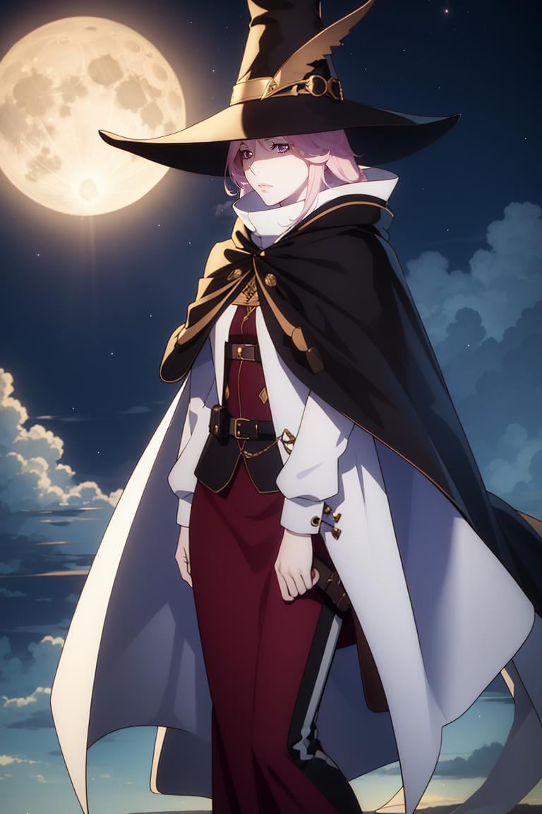 <lora:ANIME_ShingekiNoBahamut_Amira_v01:0.7>amira \(shingeki no bahamut\), 1girl, hat, cloak, full body, full moon, clouds, night, 64K, f1.2, 800mm, UHD, dynamic lighting