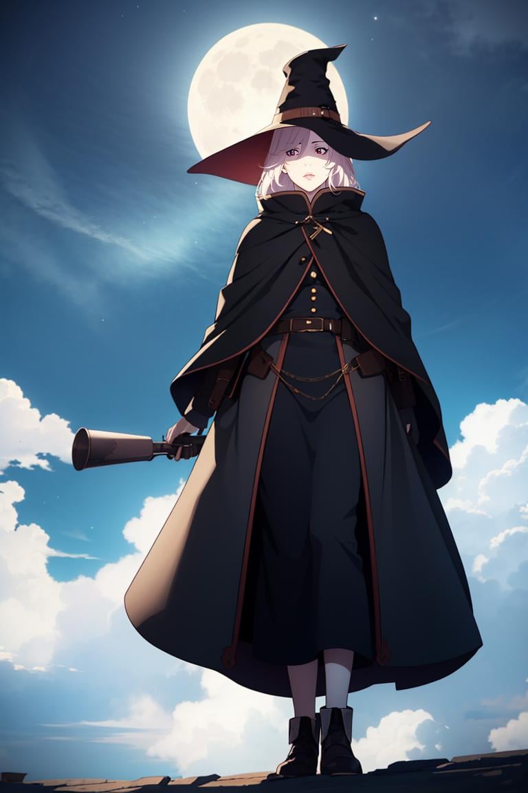 <lora:ANIME_ShingekiNoBahamut_Amira_v01:0.8>amira \(shingeki no bahamut\), 1girl, hat, cloak, full body, full moon, clouds, night, 64K, f1.2, 800mm, UHD, dynamic lighting