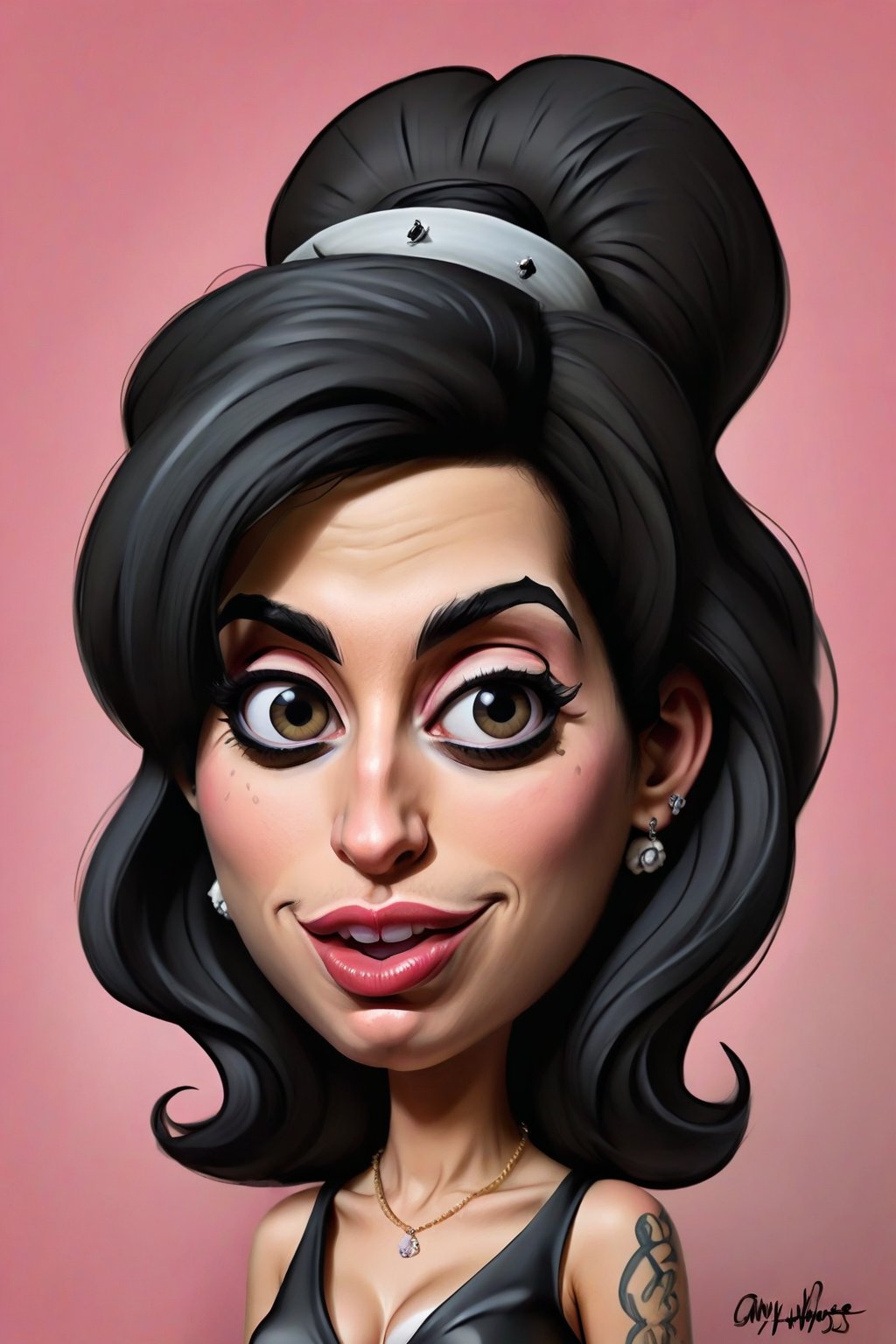  a caricature of amy winehouse