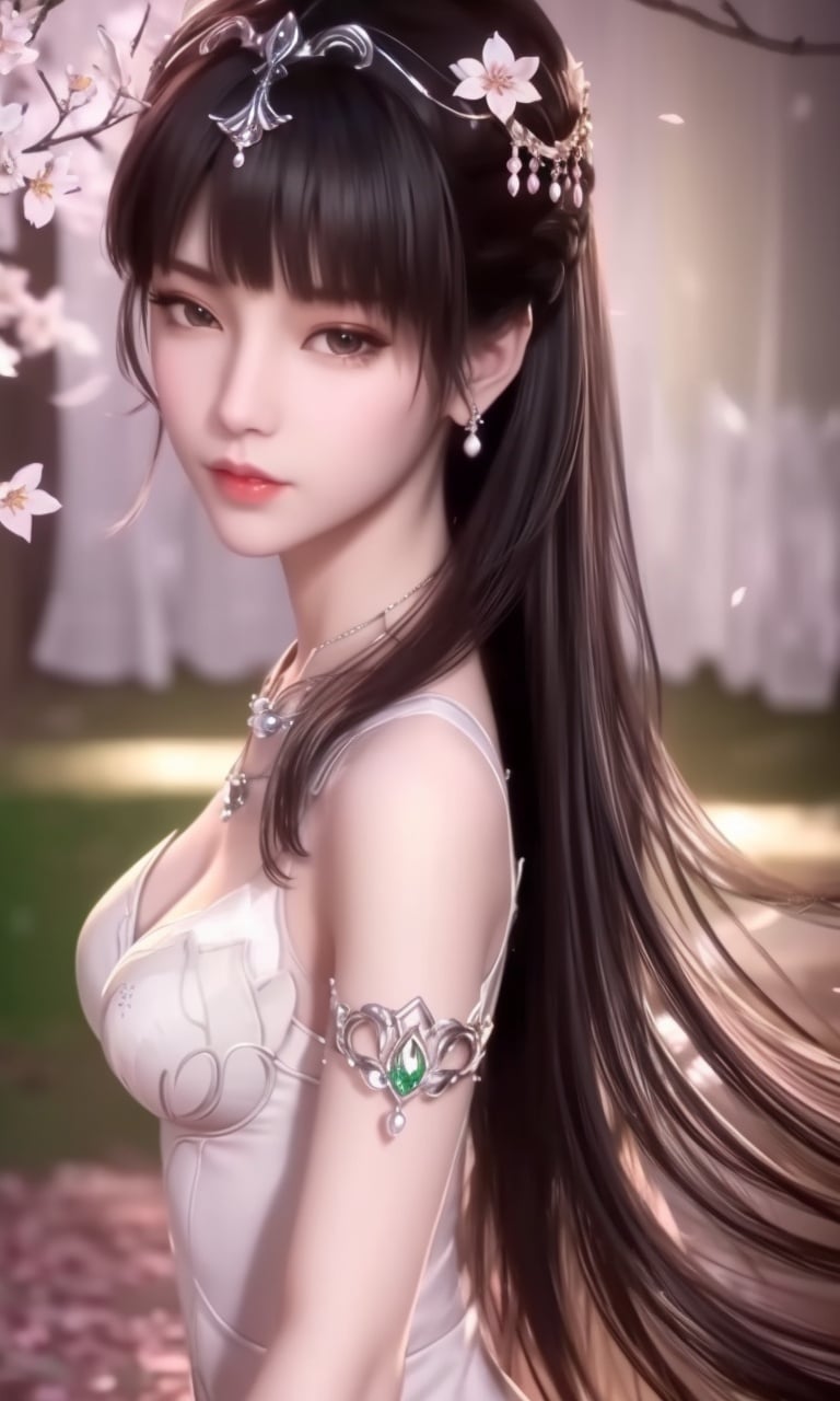 (,1girl, pov,best quality,masterpiece,  ) , ((,cherry_blossoms,  ,  , )) <lora:DA_XiaoWuTaoLiZiNian:0.6>ultra realistic 8k cg, flawless, clean, masterpiece, professional artwork, famous artwork, cinematic lighting, cinematic bloom, perfect face, beautiful face, fantasy, dreamlike, unreal, science fiction, luxury, jewelry, diamond, gold, pearl, gem, sapphire, ruby, emerald, intricate detail, delicate pattern, charming, alluring, seductive, erotic, enchanting, hair ornament, necklace, earrings, bracelet, armlet,halo,autumn leaves, 