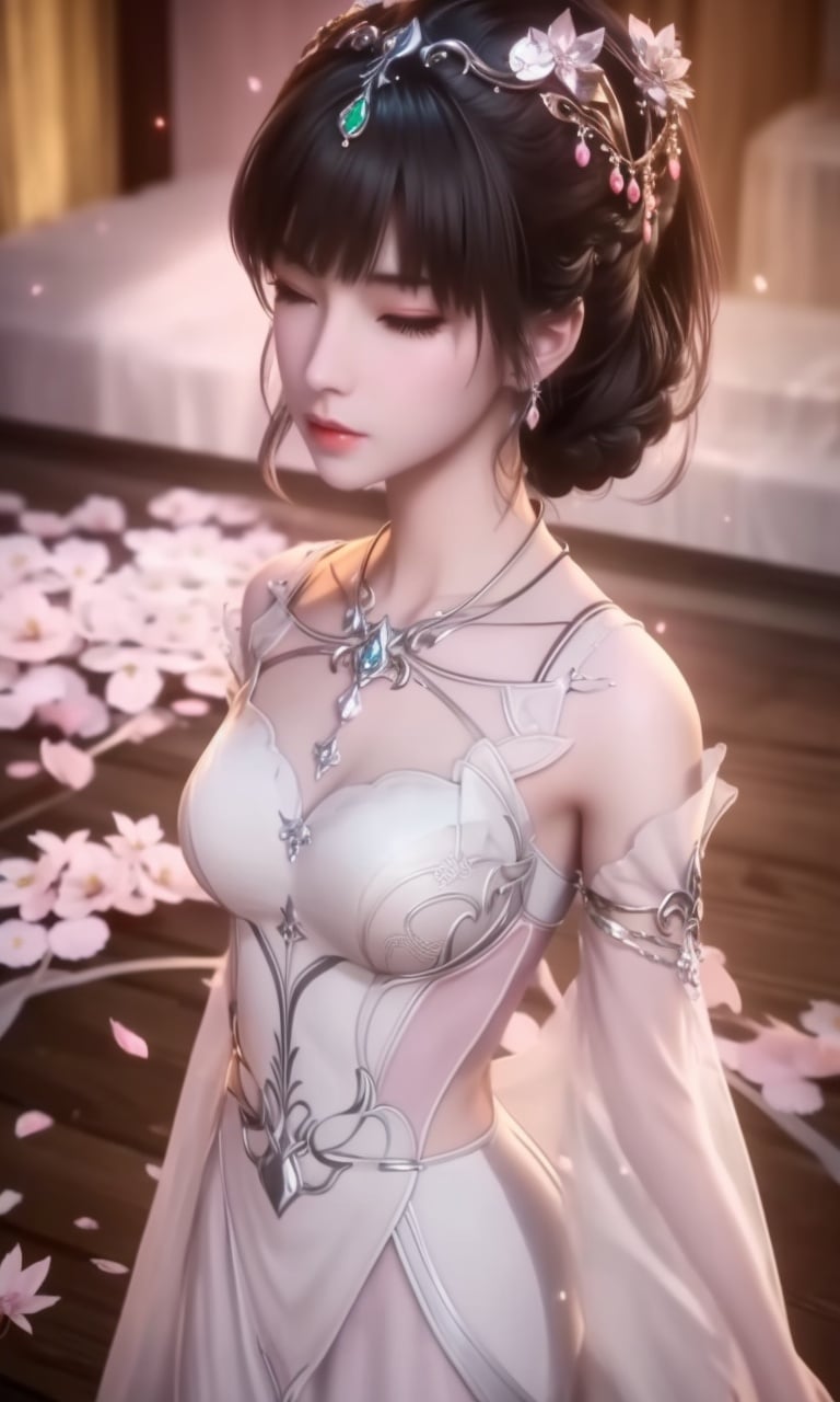 (,1girl, pov,best quality,masterpiece,  ) , ((,cherry_blossoms,  ,  , )) <lora:DA_XiaoWuTaoLiZiNian:0.6>ultra realistic 8k cg, flawless, clean, masterpiece, professional artwork, famous artwork, cinematic lighting, cinematic bloom, perfect face, beautiful face, fantasy, dreamlike, unreal, science fiction, luxury, jewelry, diamond, gold, pearl, gem, sapphire, ruby, emerald, intricate detail, delicate pattern, charming, alluring, seductive, erotic, enchanting, hair ornament, necklace, earrings, bracelet, armlet,halo,autumn leaves, 