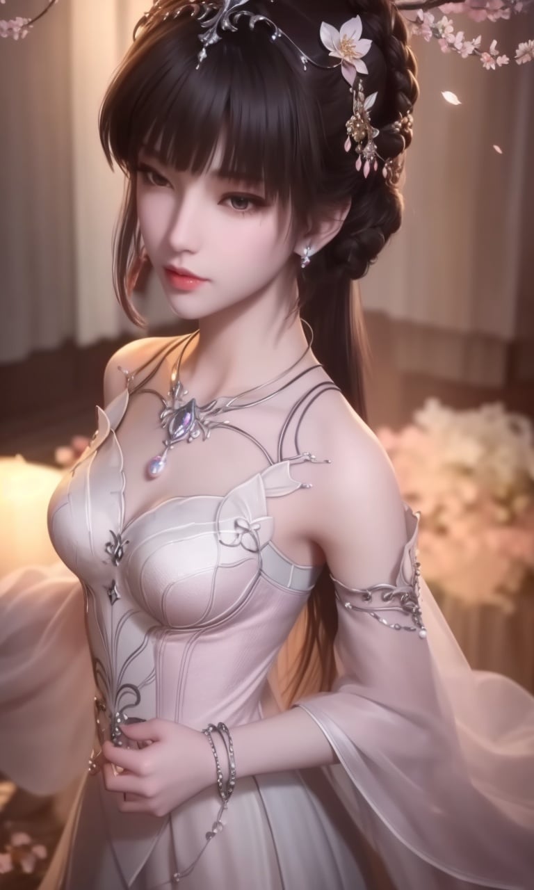 (,1girl, pov,best quality,masterpiece,  ) , ((,cherry_blossoms,  ,  , )) <lora:DA_XiaoWuTaoLiZiNian:0.6>ultra realistic 8k cg, flawless, clean, masterpiece, professional artwork, famous artwork, cinematic lighting, cinematic bloom, perfect face, beautiful face, fantasy, dreamlike, unreal, science fiction, luxury, jewelry, diamond, gold, pearl, gem, sapphire, ruby, emerald, intricate detail, delicate pattern, charming, alluring, seductive, erotic, enchanting, hair ornament, necklace, earrings, bracelet, armlet,halo,autumn leaves, 