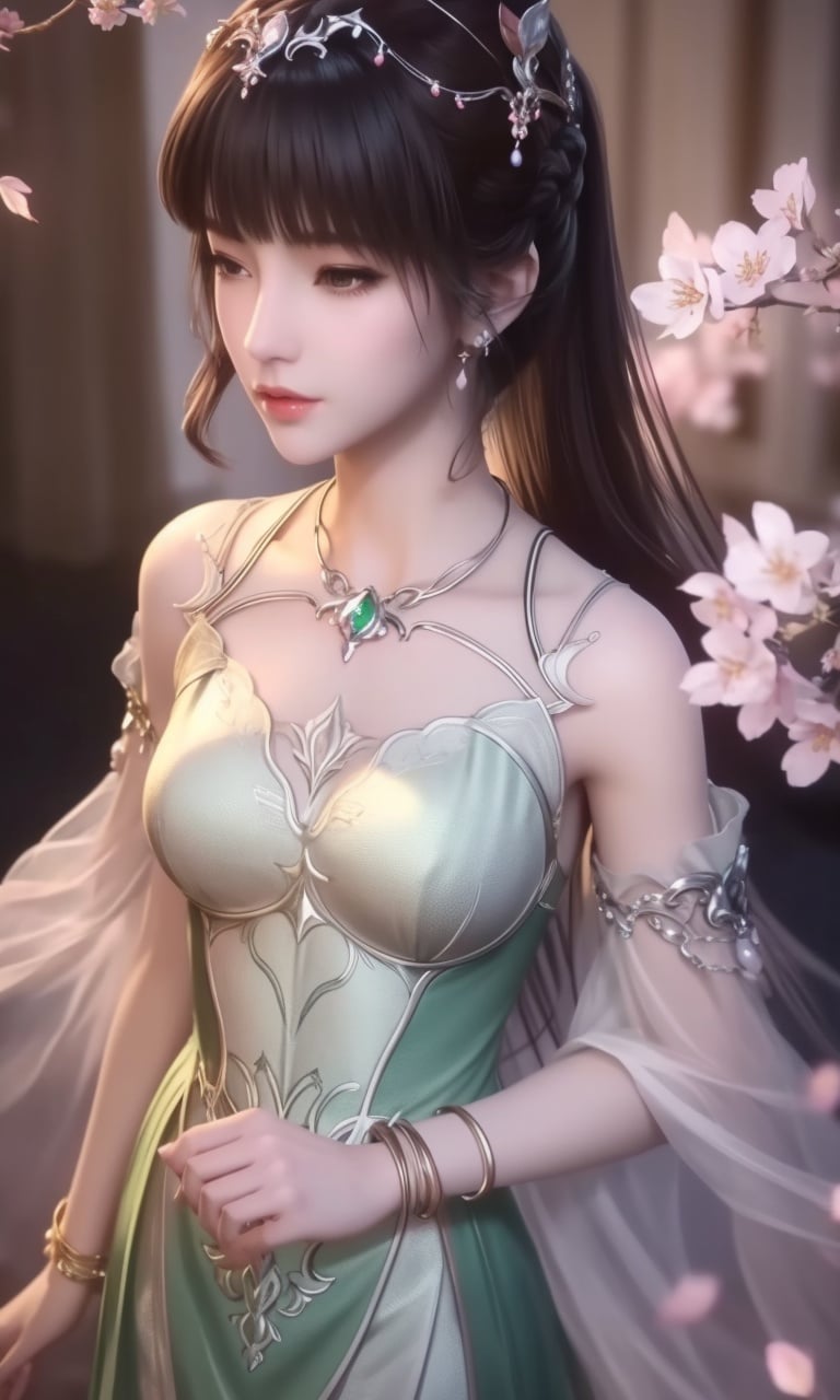 (,1girl, pov,best quality,masterpiece,  ) , ((,cherry_blossoms,  ,  , )) <lora:DA_XiaoWuTaoLiZiNian:0.6>ultra realistic 8k cg, flawless, clean, masterpiece, professional artwork, famous artwork, cinematic lighting, cinematic bloom, perfect face, beautiful face, fantasy, dreamlike, unreal, science fiction, luxury, jewelry, diamond, gold, pearl, gem, sapphire, ruby, emerald, intricate detail, delicate pattern, charming, alluring, seductive, erotic, enchanting, hair ornament, necklace, earrings, bracelet, armlet,halo,autumn leaves, 