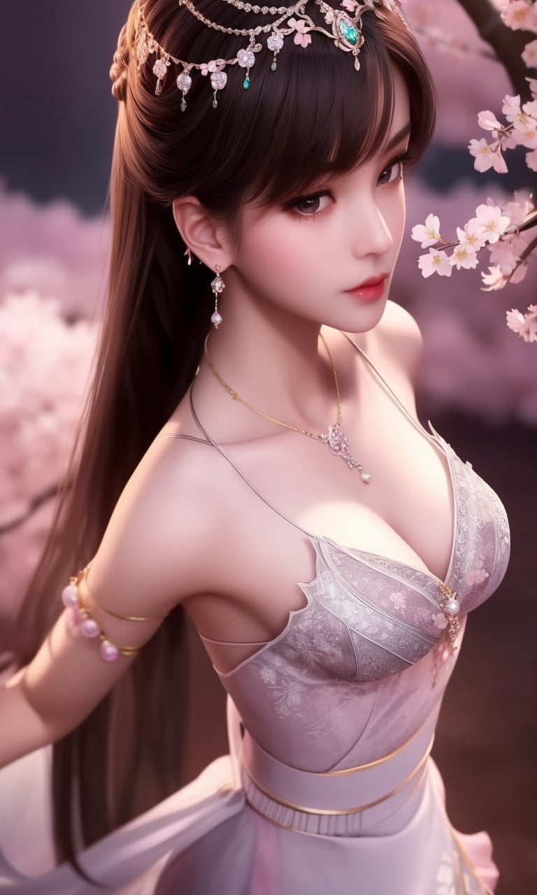 (,1girl, pov,best quality,masterpiece,  ) , ((cherry blossoms,,  ))  <lora:DA_XiaoWuTaoLiZiNianV2:0.8>ultra realistic 8k cg, flawless, clean, masterpiece, professional artwork, famous artwork, cinematic lighting, cinematic bloom, perfect face, beautiful face, fantasy, dreamlike, unreal, science fiction, luxury, jewelry, diamond, gold, pearl, gem, sapphire, ruby, emerald, intricate detail, delicate pattern, charming, alluring, seductive, erotic, enchanting, hair ornament, necklace, earrings, bracelet, armlet,halo,autumn leaves,  