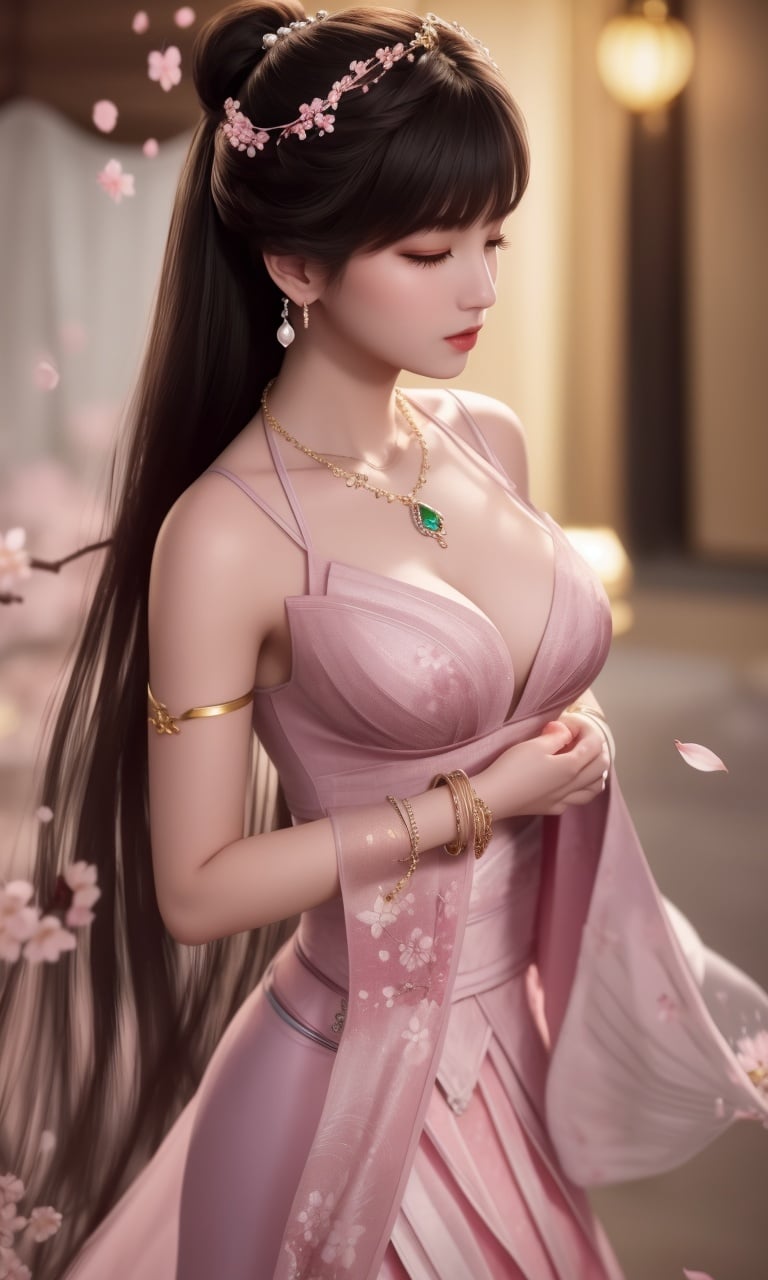 (,1girl, pov,best quality,masterpiece,  ) , ((cherry blossoms,,  ))  <lora:DA_XiaoWuTaoLiZiNianV2:0.8>ultra realistic 8k cg, flawless, clean, masterpiece, professional artwork, famous artwork, cinematic lighting, cinematic bloom, perfect face, beautiful face, fantasy, dreamlike, unreal, science fiction, luxury, jewelry, diamond, gold, pearl, gem, sapphire, ruby, emerald, intricate detail, delicate pattern, charming, alluring, seductive, erotic, enchanting, hair ornament, necklace, earrings, bracelet, armlet,halo,autumn leaves,  