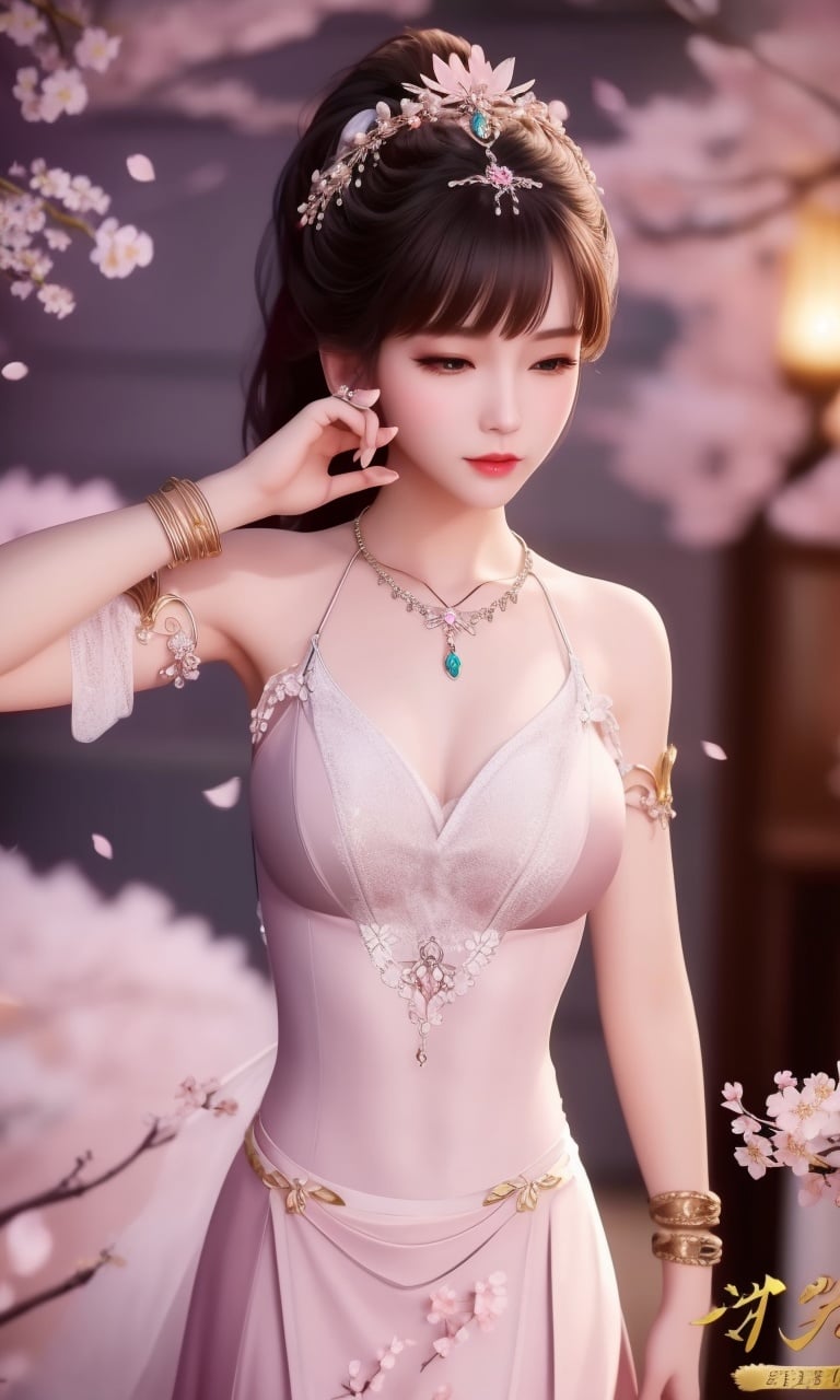 (,1girl, pov,best quality,masterpiece,  ) , ((cherry blossoms,,  ))  <lora:DA_XiaoWuTaoLiZiNianV2:0.8>ultra realistic 8k cg, flawless, clean, masterpiece, professional artwork, famous artwork, cinematic lighting, cinematic bloom, perfect face, beautiful face, fantasy, dreamlike, unreal, science fiction, luxury, jewelry, diamond, gold, pearl, gem, sapphire, ruby, emerald, intricate detail, delicate pattern, charming, alluring, seductive, erotic, enchanting, hair ornament, necklace, earrings, bracelet, armlet,halo,autumn leaves,  