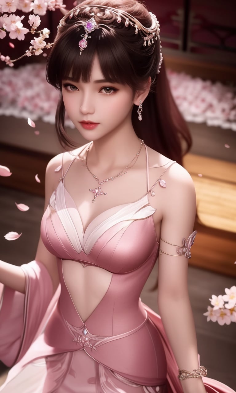 (,1girl, pov,best quality,masterpiece,  ) , ((cherry blossoms,,  ))  <lora:DA_XiaoWuTaoLiZiNianV2:0.8>ultra realistic 8k cg, flawless, clean, masterpiece, professional artwork, famous artwork, cinematic lighting, cinematic bloom, perfect face, beautiful face, fantasy, dreamlike, unreal, science fiction, luxury, jewelry, diamond, gold, pearl, gem, sapphire, ruby, emerald, intricate detail, delicate pattern, charming, alluring, seductive, erotic, enchanting, hair ornament, necklace, earrings, bracelet, armlet,halo,autumn leaves,  