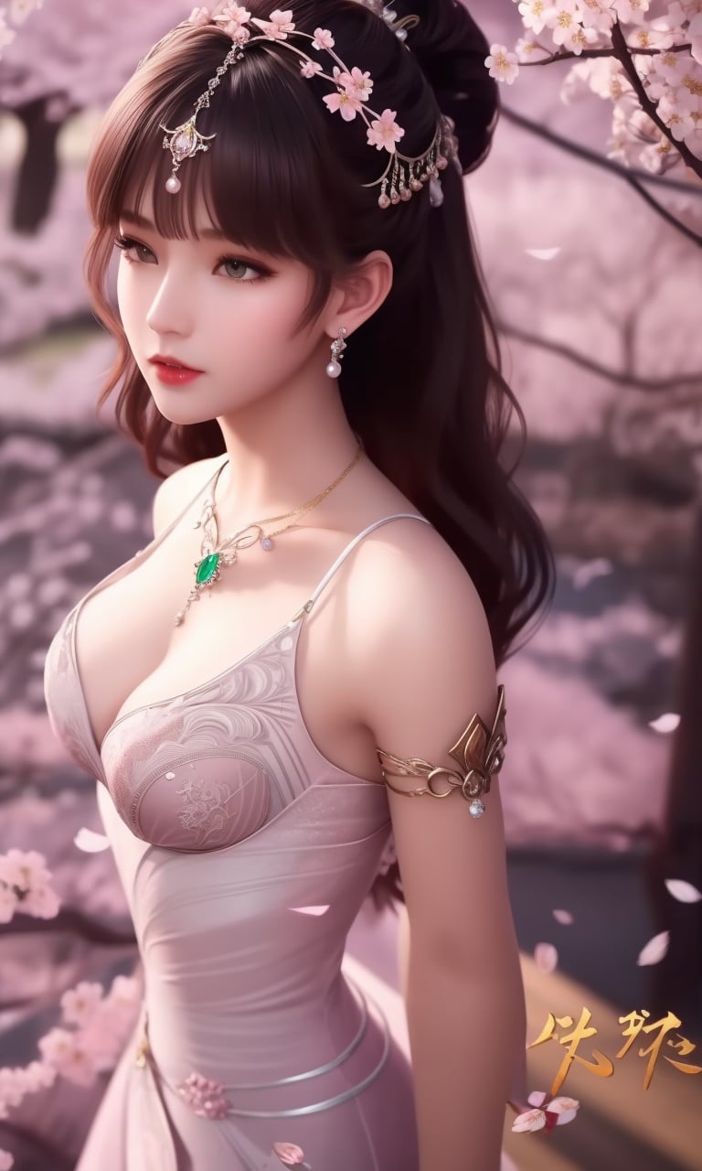 (,1girl, pov,best quality,masterpiece,  ) , ((cherry blossoms,,  ))  <lora:DA_XiaoWuTaoLiZiNianV2:0.8>ultra realistic 8k cg, flawless, clean, masterpiece, professional artwork, famous artwork, cinematic lighting, cinematic bloom, perfect face, beautiful face, fantasy, dreamlike, unreal, science fiction, luxury, jewelry, diamond, gold, pearl, gem, sapphire, ruby, emerald, intricate detail, delicate pattern, charming, alluring, seductive, erotic, enchanting, hair ornament, necklace, earrings, bracelet, armlet,halo,autumn leaves,  