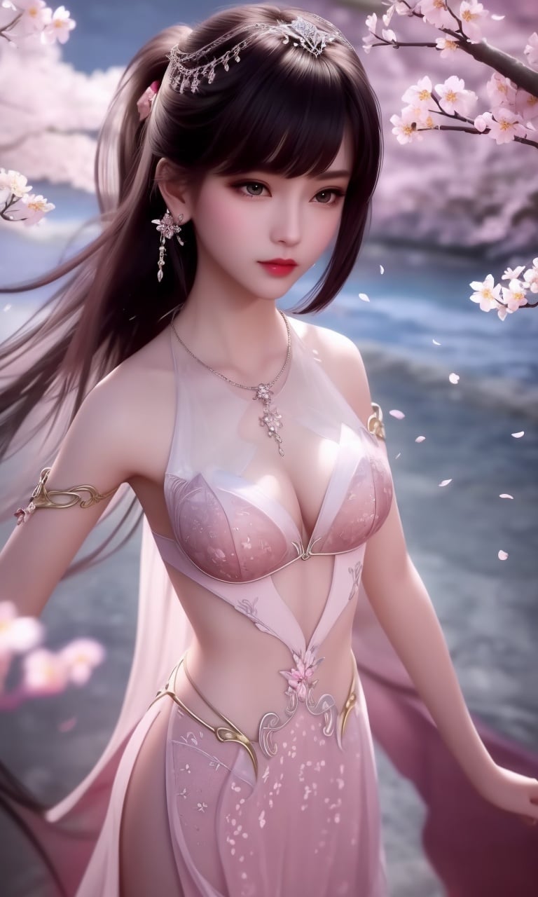 (,1girl, pov,best quality,masterpiece,  ) , ((cherry blossoms,,  ))  <lora:DA_XiaoWuTaoLiZiNianV2:0.8>ultra realistic 8k cg, flawless, clean, masterpiece, professional artwork, famous artwork, cinematic lighting, cinematic bloom, perfect face, beautiful face, fantasy, dreamlike, unreal, science fiction, luxury, jewelry, diamond, gold, pearl, gem, sapphire, ruby, emerald, intricate detail, delicate pattern, charming, alluring, seductive, erotic, enchanting, hair ornament, necklace, earrings, bracelet, armlet,halo,autumn leaves,  