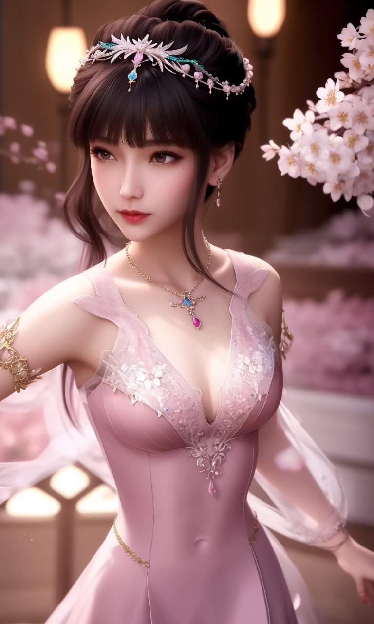 (,1girl, pov,best quality,masterpiece,  ) , ((cherry blossoms,,  ))  <lora:DA_XiaoWuTaoLiZiNianV2:0.8>ultra realistic 8k cg, flawless, clean, masterpiece, professional artwork, famous artwork, cinematic lighting, cinematic bloom, perfect face, beautiful face, fantasy, dreamlike, unreal, science fiction, luxury, jewelry, diamond, gold, pearl, gem, sapphire, ruby, emerald, intricate detail, delicate pattern, charming, alluring, seductive, erotic, enchanting, hair ornament, necklace, earrings, bracelet, armlet,halo,autumn leaves,  