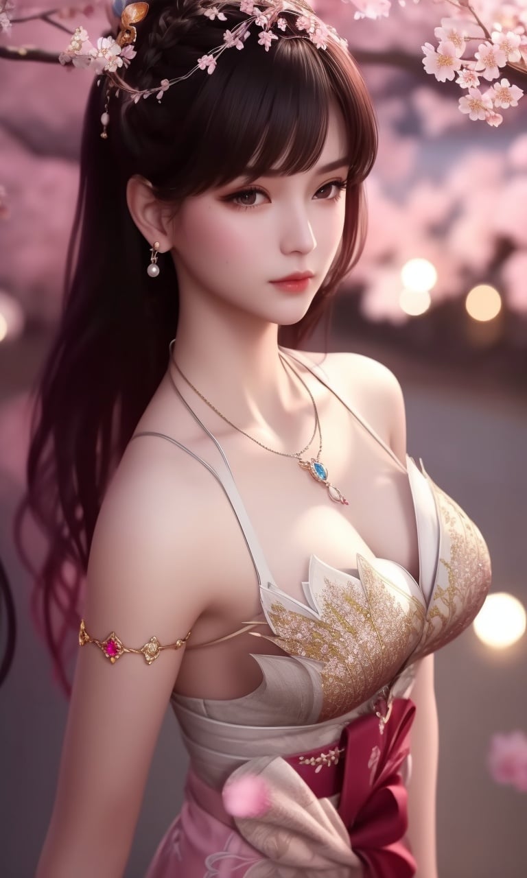 (,1girl, pov,best quality,masterpiece,  ) , ((cherry blossoms,,  ))  <lora:DA_XiaoWuTaoLiZiNianV2:0.8>ultra realistic 8k cg, flawless, clean, masterpiece, professional artwork, famous artwork, cinematic lighting, cinematic bloom, perfect face, beautiful face, fantasy, dreamlike, unreal, science fiction, luxury, jewelry, diamond, gold, pearl, gem, sapphire, ruby, emerald, intricate detail, delicate pattern, charming, alluring, seductive, erotic, enchanting, hair ornament, necklace, earrings, bracelet, armlet,halo,autumn leaves,  