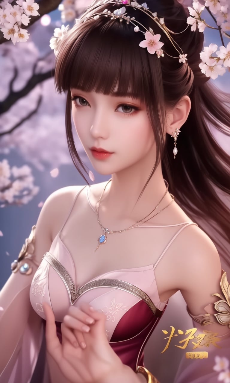 (,1girl, pov,best quality,masterpiece,  ) , ((cherry blossoms,,  ))  <lora:DA_XiaoWuTaoLiZiNianV2:0.8>ultra realistic 8k cg, flawless, clean, masterpiece, professional artwork, famous artwork, cinematic lighting, cinematic bloom, perfect face, beautiful face, fantasy, dreamlike, unreal, science fiction, luxury, jewelry, diamond, gold, pearl, gem, sapphire, ruby, emerald, intricate detail, delicate pattern, charming, alluring, seductive, erotic, enchanting, hair ornament, necklace, earrings, bracelet, armlet,halo,autumn leaves,  