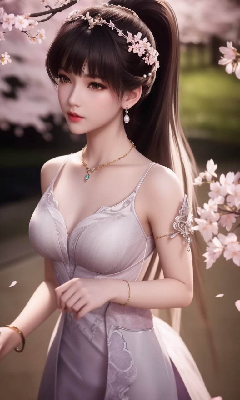 (,1girl, pov,best quality,masterpiece,  ) , ((cherry blossoms,,  ))  <lora:DA_XiaoWuTaoLiZiNianV2:0.8>ultra realistic 8k cg, flawless, clean, masterpiece, professional artwork, famous artwork, cinematic lighting, cinematic bloom, perfect face, beautiful face, fantasy, dreamlike, unreal, science fiction, luxury, jewelry, diamond, gold, pearl, gem, sapphire, ruby, emerald, intricate detail, delicate pattern, charming, alluring, seductive, erotic, enchanting, hair ornament, necklace, earrings, bracelet, armlet,halo,autumn leaves,  