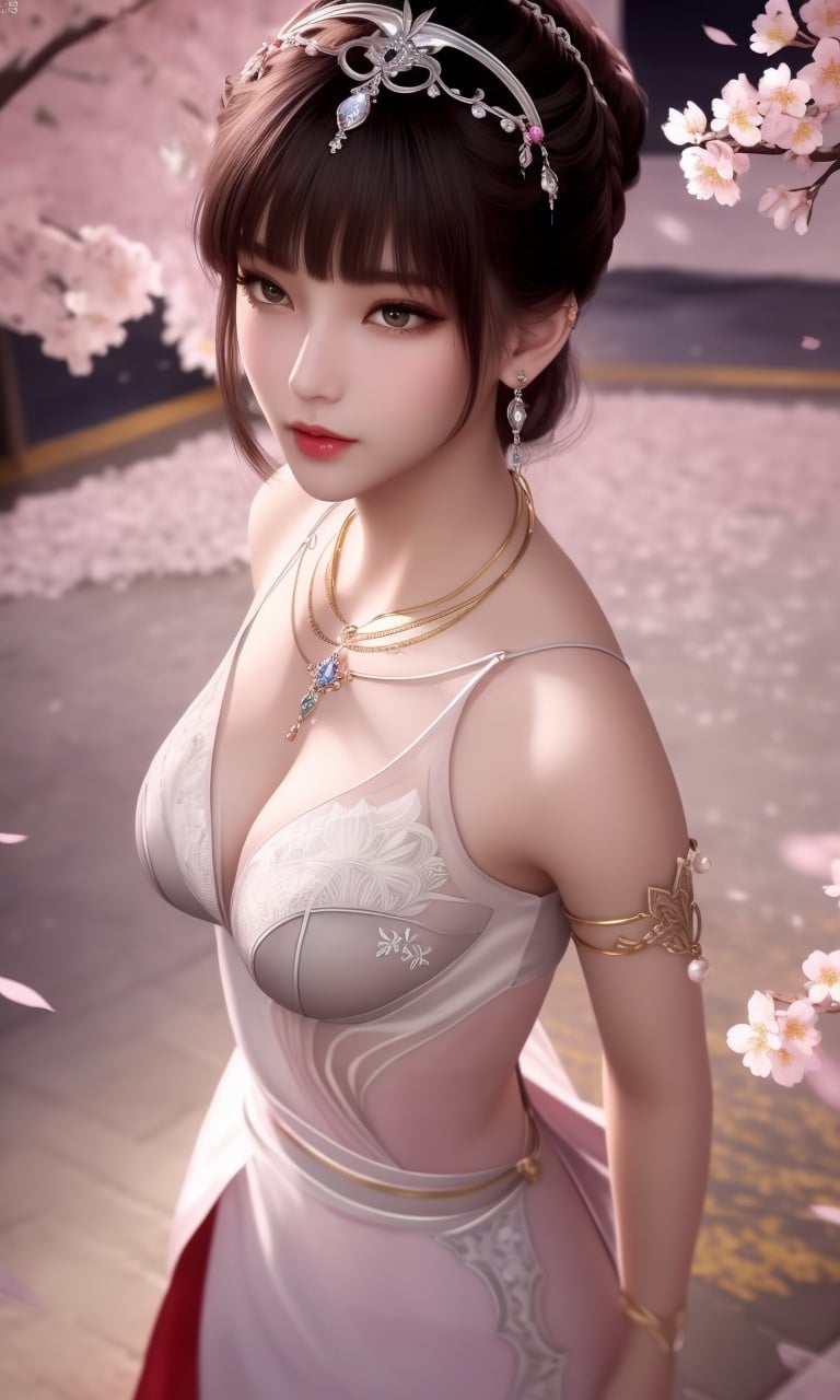 (,1girl, pov,best quality,masterpiece,  ) , ((cherry blossoms,,  ))  <lora:DA_XiaoWuTaoLiZiNianV2:0.8>ultra realistic 8k cg, flawless, clean, masterpiece, professional artwork, famous artwork, cinematic lighting, cinematic bloom, perfect face, beautiful face, fantasy, dreamlike, unreal, science fiction, luxury, jewelry, diamond, gold, pearl, gem, sapphire, ruby, emerald, intricate detail, delicate pattern, charming, alluring, seductive, erotic, enchanting, hair ornament, necklace, earrings, bracelet, armlet,halo,autumn leaves,  