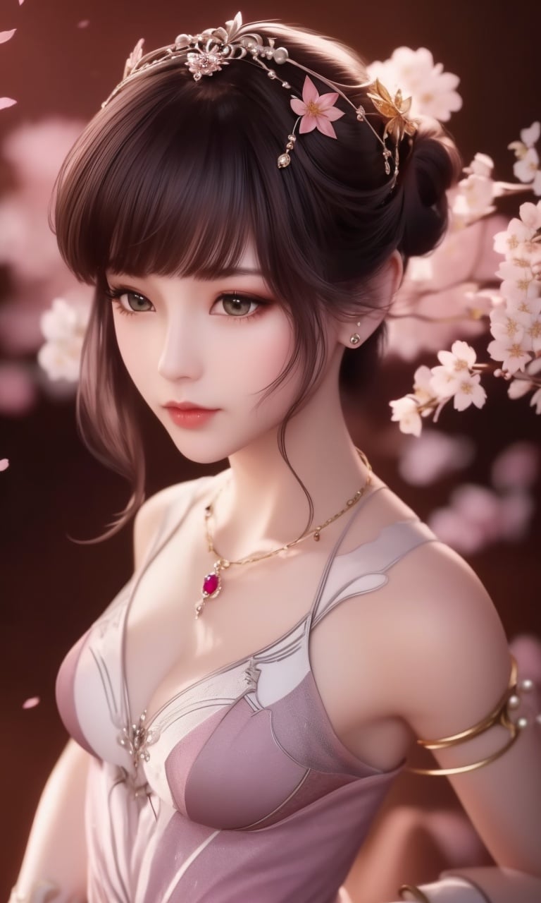 (,1girl, pov,best quality,masterpiece,  ) , ((cherry blossoms,,  ))  <lora:DA_XiaoWuTaoLiZiNianV2:0.8>ultra realistic 8k cg, flawless, clean, masterpiece, professional artwork, famous artwork, cinematic lighting, cinematic bloom, perfect face, beautiful face, fantasy, dreamlike, unreal, science fiction, luxury, jewelry, diamond, gold, pearl, gem, sapphire, ruby, emerald, intricate detail, delicate pattern, charming, alluring, seductive, erotic, enchanting, hair ornament, necklace, earrings, bracelet, armlet,halo,autumn leaves,  