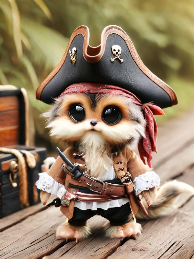 fur pirates, cute fur pirate, instagram model, instagram shot, outdoor, glamour <lora:furpirate-000004:1>