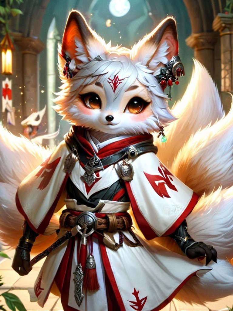 kitsune, templar, templar outfit, <lora:kitsune-sdxl:1>