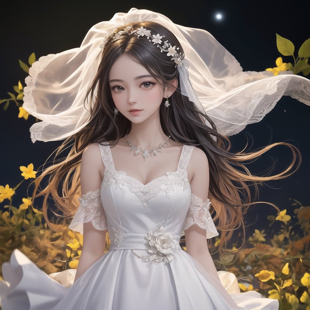 masterpiece,best quality,CG 8k wallpaper,illustration,amazing fine details and brush strokes,smooth,(((1girl))),extremely detailed,dynamic composition,motion,incredibly detailed,white court dress,loli,moonlight,beautiful,detailed eyes,[white hairblue ],blue eyes,long_curly_hair,hands behind back,highly detailed,solo,full,amazing,beautiful,finely detail,(stars),galaxy,ray trace,Depth of field,