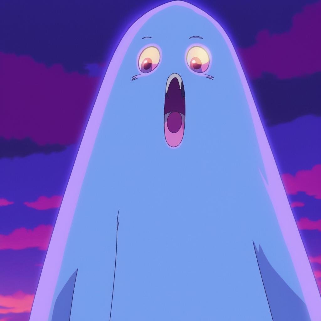 A ghost monster,  StdGBRedmAF, Studio Ghibli,<lora:StdGBRedmAF15Config4WithTE:1>