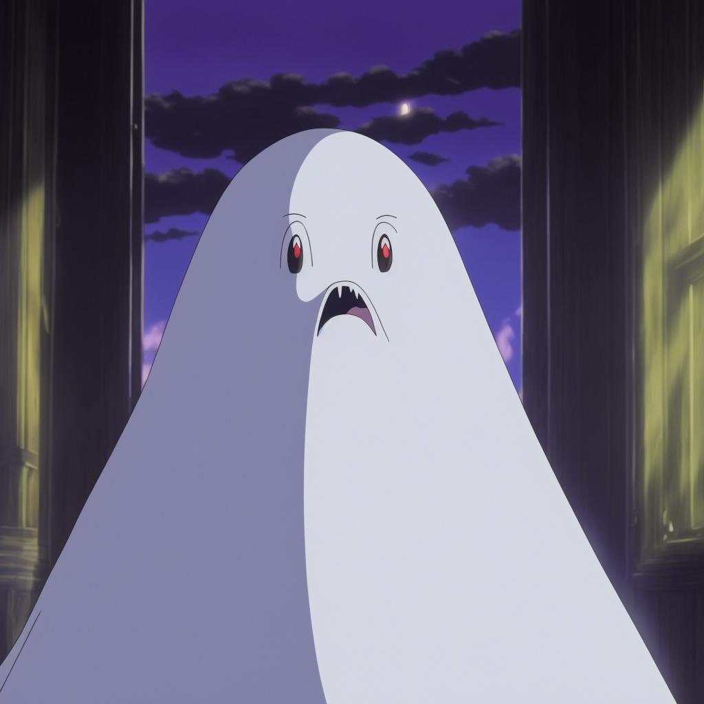 A ghost monster,  StdGBRedmAF, Studio Ghibli,<lora:StdGBRedmAF15Config4WithTE:1>