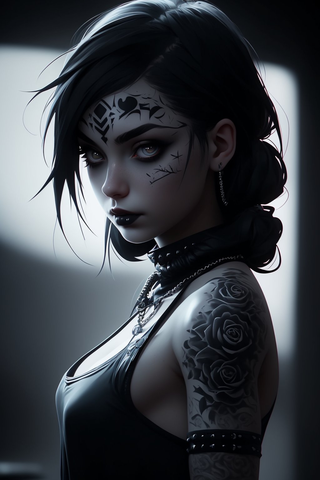 1girl,  (((darkpunk))),  alone,  gloomy,  tattoo:1.33,  beautiful artwork,  unreal engine 5,  rtx,<lora:EMS-94901-EMS:0.600000>