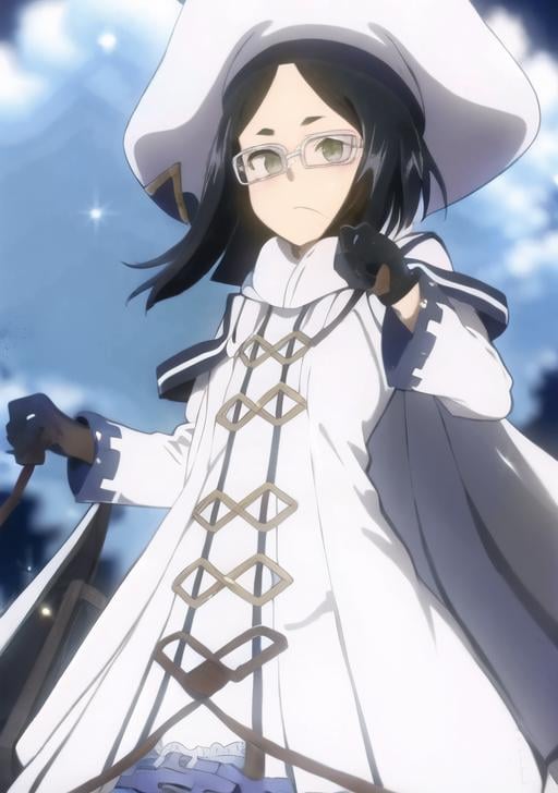 <lora:Reginleif:0.9>, Reginleif, 1girl, solo, gloves, hat, glasses, hood, explosion,black hair,