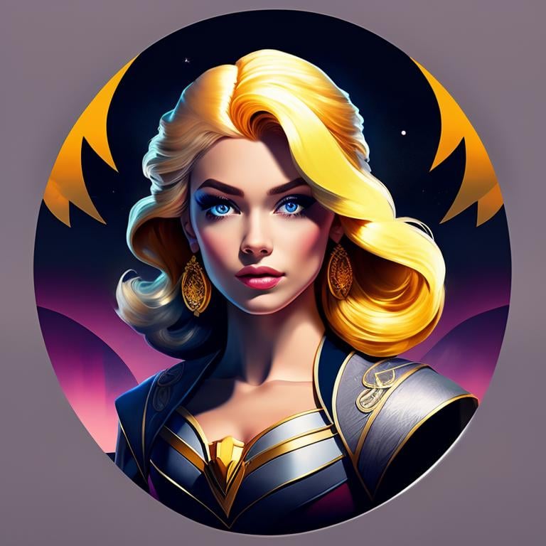 Disney Princess, blonde, epic, cinematic, circular,,T shirt design,TshirtDesignAF,<lora:TshirtDesign21Config4WithTEV2:1>