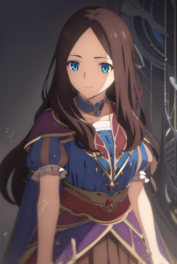 leonardodavinci, <lora:leonardo da vinci babylonia-lora-nochekaiser:1>,leonardo da vinci, leonardo da vinci \(fate\), long hair, bangs, blue eyes, brown hair, (parted bangs:1.5), smile,BREAK dress, short sleeves, choker, puffy sleeves, cape, puffy short sleeves, puff and slash sleeves,BREAK indoors,BREAK looking at viewer, (cowboy shot:1.5),BREAK <lyco:GoodHands-beta2:1>, (masterpiece:1.2), best quality, high resolution, unity 8k wallpaper, (illustration:0.8), (beautiful detailed eyes:1.6), extremely detailed face, perfect lighting, extremely detailed CG, (perfect hands, perfect anatomy),