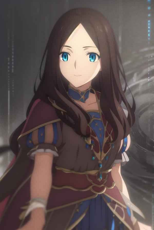 leonardodavinci, <lora:leonardo da vinci babylonia-lora-nochekaiser:1>,leonardo da vinci, leonardo da vinci \(fate\), long hair, bangs, blue eyes, brown hair, (parted bangs:1.5), smile,BREAK dress, short sleeves, choker, puffy sleeves, cape, puffy short sleeves, puff and slash sleeves,BREAK indoors,BREAK looking at viewer, (cowboy shot:1.5),BREAK <lyco:GoodHands-beta2:1>, (masterpiece:1.2), best quality, high resolution, unity 8k wallpaper, (illustration:0.8), (beautiful detailed eyes:1.6), extremely detailed face, perfect lighting, extremely detailed CG, (perfect hands, perfect anatomy),