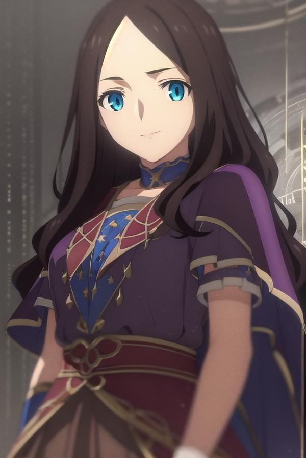 leonardodavinci, <lora:leonardo da vinci babylonia-lora-nochekaiser:1>,leonardo da vinci, leonardo da vinci \(fate\), long hair, bangs, blue eyes, brown hair, (parted bangs:1.5), smile,BREAK dress, short sleeves, choker, puffy sleeves, cape, puffy short sleeves, puff and slash sleeves,BREAK indoors,BREAK looking at viewer, (cowboy shot:1.5),BREAK <lyco:GoodHands-beta2:1>, (masterpiece:1.2), best quality, high resolution, unity 8k wallpaper, (illustration:0.8), (beautiful detailed eyes:1.6), extremely detailed face, perfect lighting, extremely detailed CG, (perfect hands, perfect anatomy),