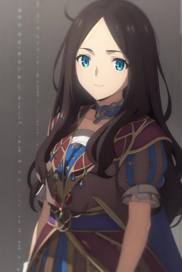 leonardodavinci, <lora:leonardo da vinci babylonia-lora-nochekaiser:1>,leonardo da vinci, leonardo da vinci \(fate\), long hair, bangs, blue eyes, brown hair, (parted bangs:1.5), smile,BREAK dress, short sleeves, choker, puffy sleeves, cape, puffy short sleeves, puff and slash sleeves,BREAK indoors,BREAK looking at viewer, (cowboy shot:1.5),BREAK <lyco:GoodHands-beta2:1>, (masterpiece:1.2), best quality, high resolution, unity 8k wallpaper, (illustration:0.8), (beautiful detailed eyes:1.6), extremely detailed face, perfect lighting, extremely detailed CG, (perfect hands, perfect anatomy),