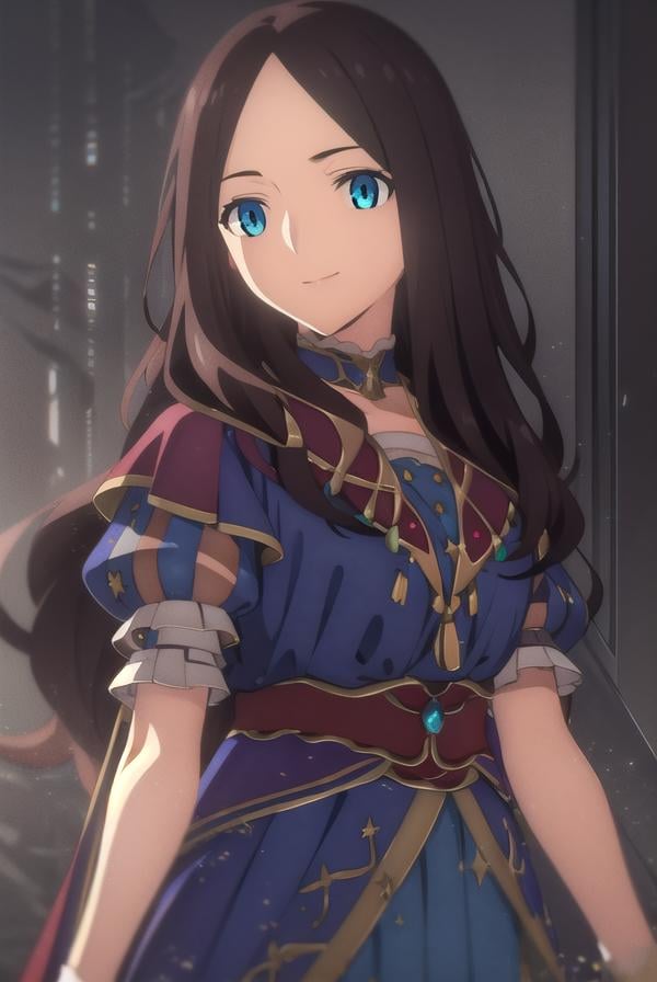 leonardodavinci, <lora:leonardo da vinci babylonia-lora-nochekaiser:1>,leonardo da vinci, leonardo da vinci \(fate\), long hair, bangs, blue eyes, brown hair, (parted bangs:1.5), smile,BREAK dress, short sleeves, choker, puffy sleeves, cape, puffy short sleeves, puff and slash sleeves,BREAK indoors,BREAK looking at viewer, (cowboy shot:1.5),BREAK <lyco:GoodHands-beta2:1>, (masterpiece:1.2), best quality, high resolution, unity 8k wallpaper, (illustration:0.8), (beautiful detailed eyes:1.6), extremely detailed face, perfect lighting, extremely detailed CG, (perfect hands, perfect anatomy),