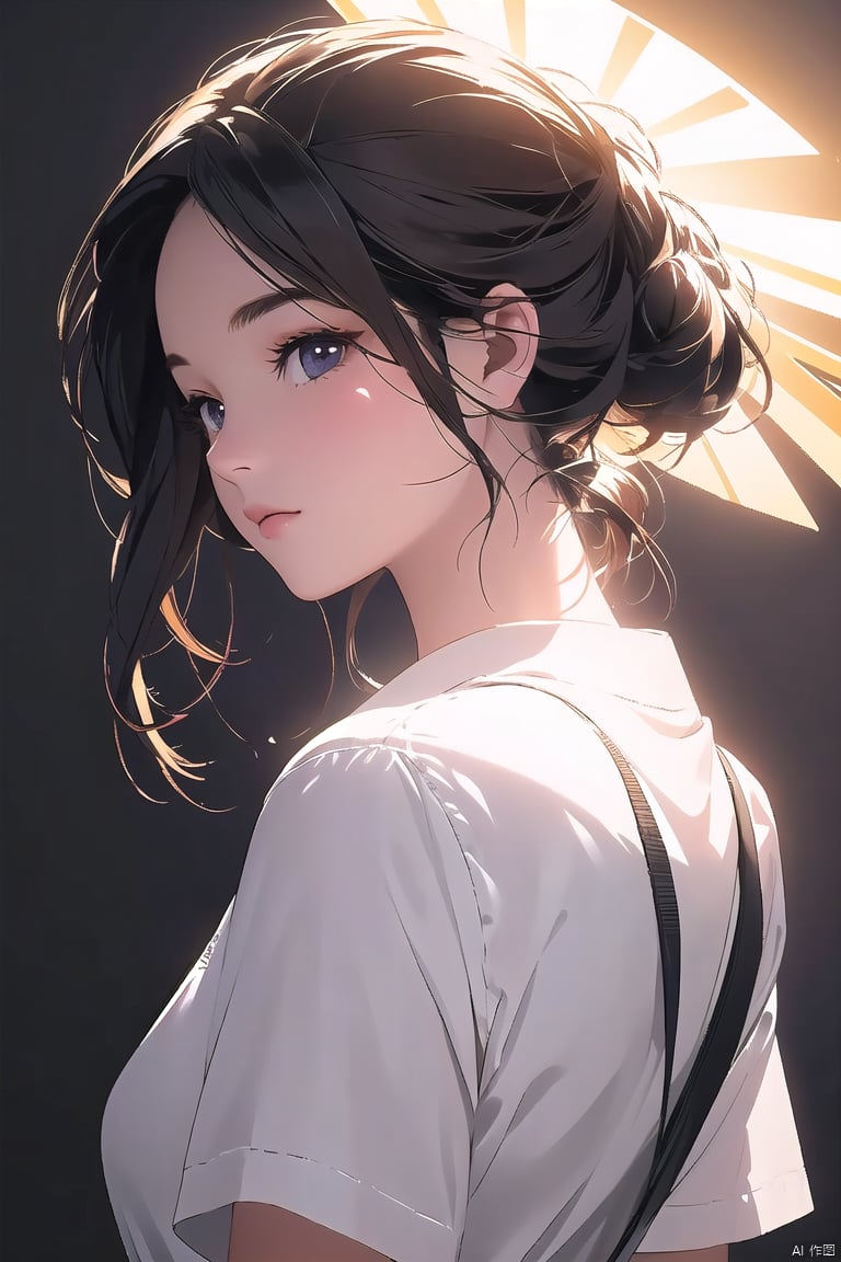 Best quality, light background,masterpiece, photorealistic, 32K uhd, official Art,1girl, dofas, solo, illustration,backlight, Light-electric style,