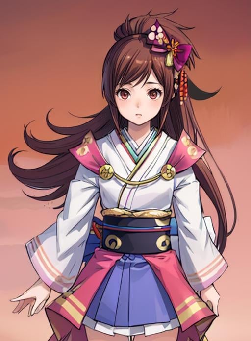 best quality, (masterpiece),(ultra-detailed), (high quality), (high resolution), <lora:add_detail:0.5>,  <lora:oichi:0.7>,oichi, brown hair, japanese clothes, long hair, hair ornament, bow, ponytail, kimono, hair bow