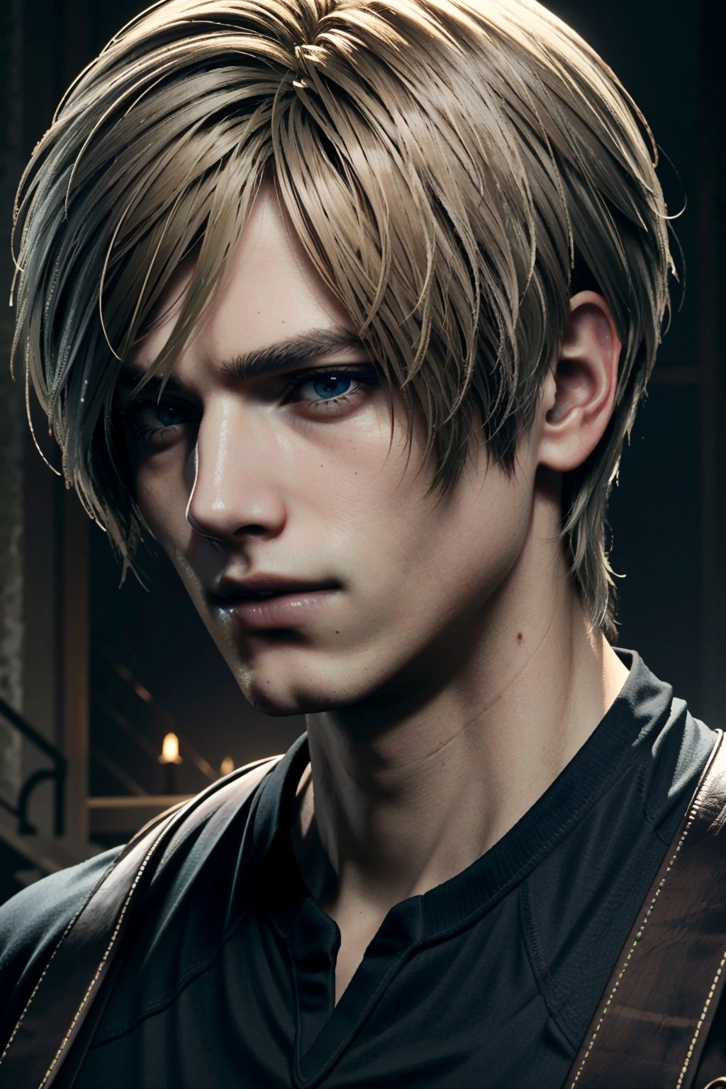 ((ultra detailed, masterpiece, best quality))
RE4Leon, 1boy, solo, blonde hair, portrait
