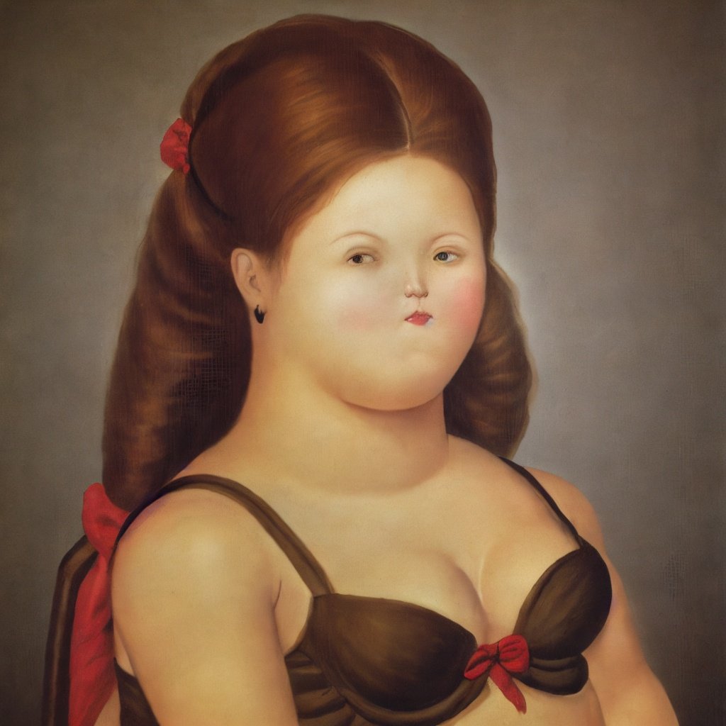 Fernando Botero,(masterpiece:1.0), (best quality:1.0), (film grain:1.2),professional lighting, radiosity, (1girl:1.3), (detailed beautiflul face:1.2), no makeup, PureErosFace_v1, golden proportions, wide shoulders, (median breasts:1.2), (busty), close mouth, solo, (Kpop idol:1.1), (upper_body), detailed beautiflul skin, detailed skin-texture, detailed hair, random hair style, (finely detailed beautiful eyes), (brown eyes), elegant, (white background:1.2), looking at viewer, (perfect hands)(sexy lingerie)