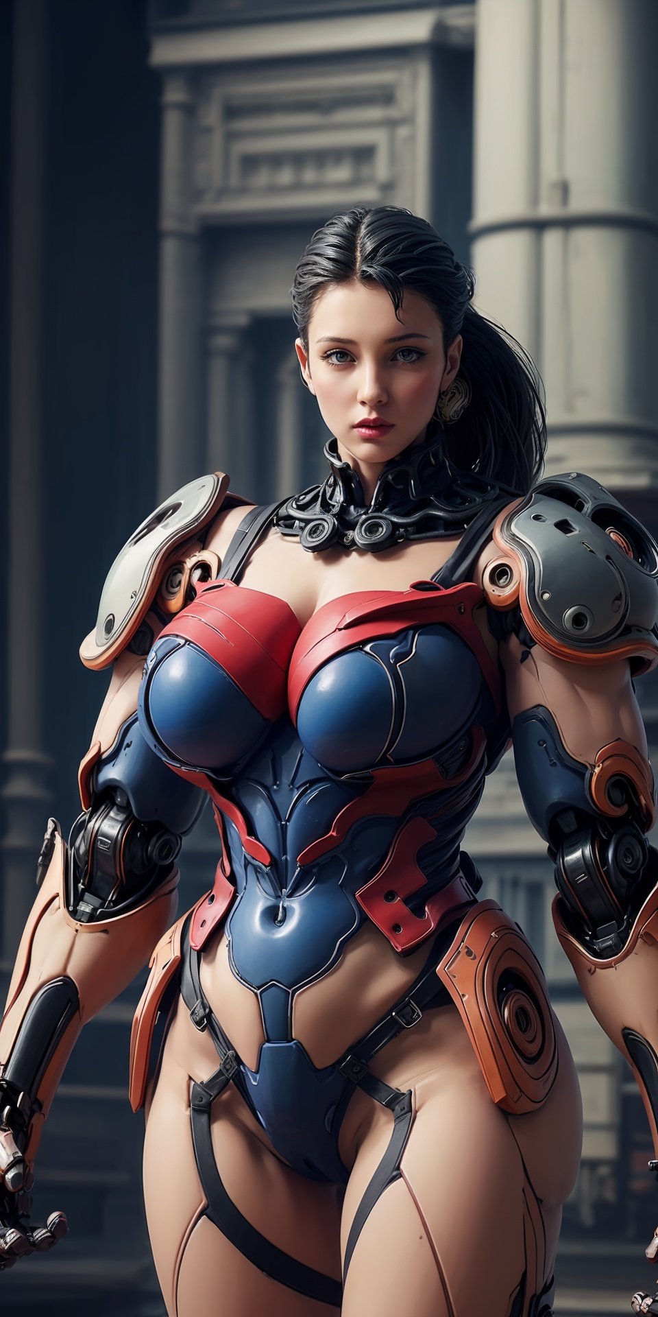 (Masterpiece: 1.6,  (highly detailed: 1.6),  (best quality: 1.6) (high resolution: 1.6) 1 nude girl,  red patent leather Skin-tight garment,  (mechanical: 1.1),  complex decoration,  armed weapons,  Futurism,  huge breasts,  punk, machinery, blue_jijiaS, Sexy muscular, ROBORT, Hourglass body shape, ABS, Cattleyav2,<lora:EMS-84875-EMS:0.800000>,<lora:EMS-55879-EMS:0.800000>,<lora:EMS-98172-EMS:-0.300000>