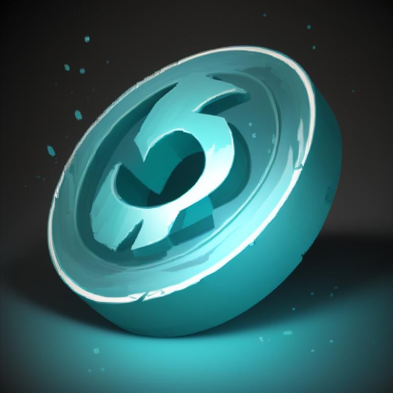 ((masterpiece,best quality)), <lora:FantasyIcons_Coins:0.8>, teal coin, glowing, swirl symbol, swirling magic, shiny metal