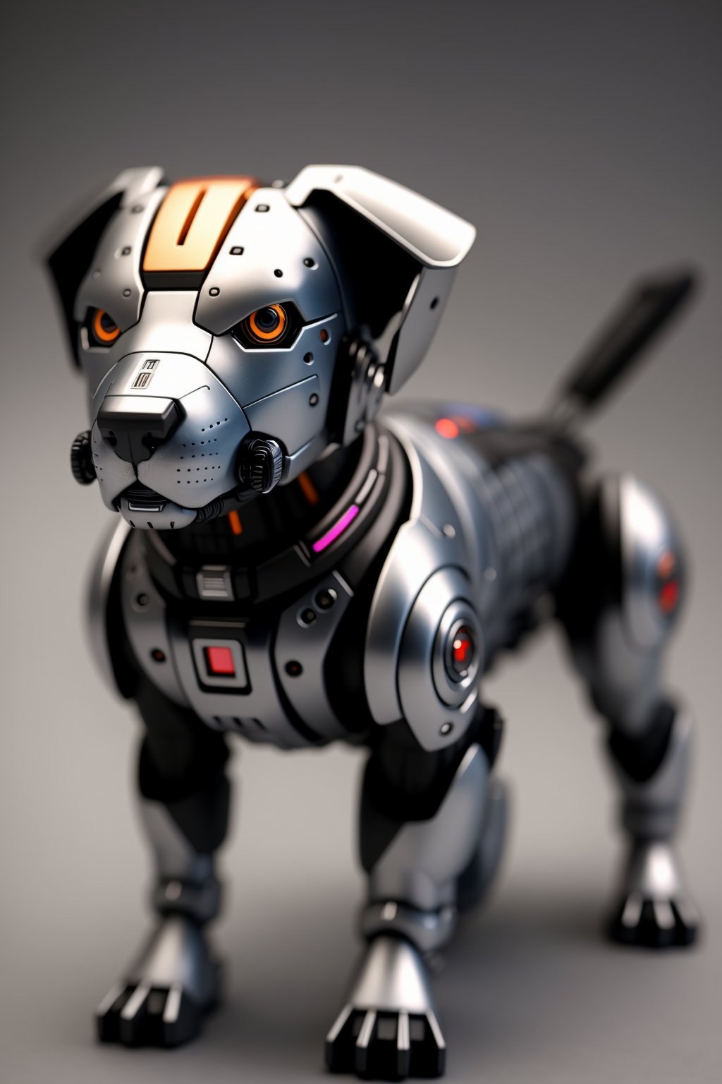 cyborg,  perfect exposure,  colorful,  masterpiece,  (cute:1.1),  dog animal mecha,  metal surface,  realistic,  raw photo,  very detailed,  detailed skin texture,<lora:EMS-105564-EMS:0.700000>