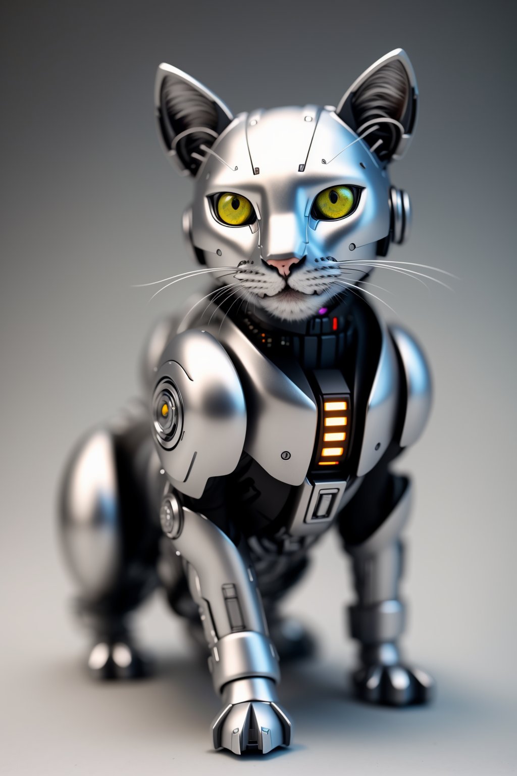 cyborg,  perfect exposure,  colorful,  masterpiece,  (cute:1.1) kitten animal mecha,  metal surface,  realistic,  raw photo,  very detailed,  detailed skin texture,<lora:EMS-105564-EMS:0.700000>