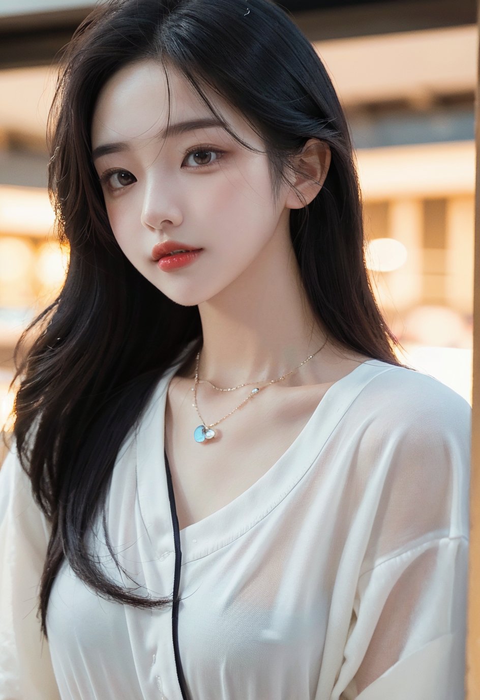 SoHwa, 1 girl, detailed face, a woman with long black hair and a vivid clothing, (((Nsfw))), (night light), led lighting, magnificent light, ((dynamic lightig)), portrait, RAW, (intricate details:1.3), (best quality:1.3), (masterpiece:1.3), (hyper realistic:1.3), best quality, 1girl, ultra-detailed, ultra high resolution, very detailed mphysically based rendering, dynamic angle, dynamic pose, wind, 8K UHD, Vivid picture, High definition, intricate details, detailed texture, finely detailed, high detail, extremely detailed cg, High quality shadow, a realistic representation of the face, beautiful detailed, (high detailed skin, skin details), slim waist, beautiful and realistic and detailed hands and fingers:1, best ratio four finger and one thumb, (detailed face, detailed eyes, beautiful face), ((korean beauty, kpop idol, ulzzang, korean celebrity, korean cute, korean actress, korean, a beautiful 18 years old beautiful korean girl)), (high detailed skin, skin details), Detailed beautiful delicate face, Detailed beautiful delicate eyes, a face of perfect proportion, (beautiful and realistic and detailed hands and fingers:1.3), (Big breasts:1.3), (full body shot:1.3), (long legs:1.3), (sparkling eyes:1.3), (sparkling lips:1.3), taken by Canon EOS, SIGMA Art Lens 35mm F1.4, ISO 200 Shutter Speed 2000, Vivid ((korean beauty, kpop idol, ulzzang, korean celebrity, korean cute, korean actress, korean, 인스타 여신:1.3)), (blue eye), (black long hair),chanel_jewelry, chanel_bag, van cleef_necklace,Nice legs and hot body, see-through,hourglass bodyshape, SoHwa, (smile), (1girl), (teengirl), (32k), (raw photo, Detailed CG Illustration), (masterpiece), (best quality), (highres), (background), (ultra detailed), (physically-based rendering), (realistic), (photo-realistic), (cinematic light:1.4), (Clean facial skin: 1.2), (Glowing skin), ( intricate details), (hyper detail), (cowboy shot), (cinematic light), (rim lighting), (casual:1.4), (korean idol:1.2), (korean cute girl:1.2), (finely detailed eyes and detailed face), (small_face), (egg-shaped_face), (Big Smile), (multicolored_hair), (Big breasts), (absurdly_long_hair), (Eyelashes), (long_eyes), (long_eyelashes), (long_eyebrow), (black_eyes), (Parted_lips), (red_lips), (Slim), (Light Source prepare),  sophisticated, Accessories, jewelry, Denim jacket, white round tee, jeans, major league baseball cap