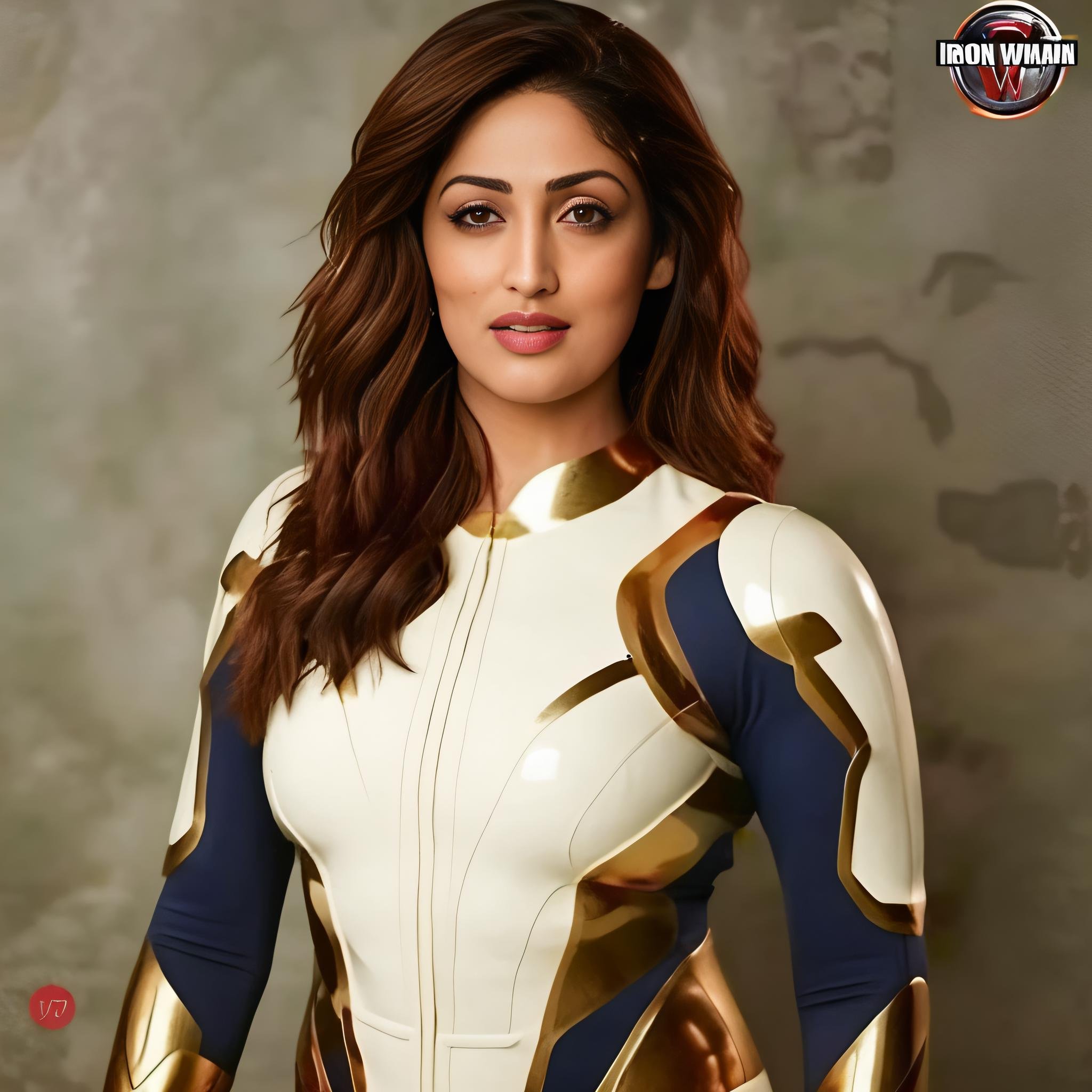 (YamiGautam)<lora:YamiGautamSDXL:1>  photo of YamiGautam  in ironwoman suit